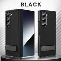 case for Samsung Z FOLD 7 6 5 4 3 Flip leather cover full coverage protective case With Holder Kickstand Anti-Fingerprint plain Galaxy Z Fold7 juoda