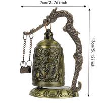 Lotus Buddhist Bell Ornament Alloy Feng Shui Bell Dragon Bell Decoration  Collector