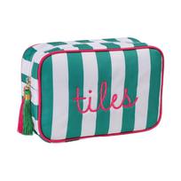 Striped Mahjong Storage Bag One Size žalia