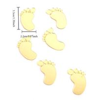 6pcs/bag Baby Shower Acrylic Cake Topper Baby Feet Cake Decoration Oh Baby Gender Reveal One 1st Birthday Party Boy and Girl