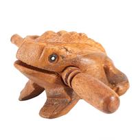 Thailand Wooden Frog Traditional Craft Feng Shui Lucky Frog Croaking Musical Instrument Home Desk Decoration