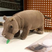 20/30CM Simulation Chubby Hippo Plushies Doll Cute Stuffed Animals Kawaii Soft Real Life Rhinoceros Xmas Gift 20cm