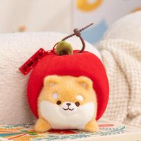 Fun Animals Series Animals in Fruits Shiba Inu Pig Capybar Apple Persimmon Combination Dog Pillow Plush Toys Adorable Dolls Gift about 15cm