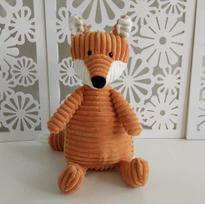 Striped Plush Orange Fox Doll Plush Toy Forest Wild Animal Cosplay Plushie Peluche Stuffed Animal Huggable Sleeping Companion 15cm pendant