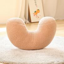 INS Popular Plush Yellow Moon Ball Shape Cushion Stuffed Donut Twist Bar Throw Pillow Home Decoration Room Pillow Birthday Gift
