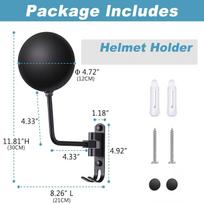 Space-Saving 180° Rotation Helmet Wall Rack - Anti-Slip Aluminum Holder for Motorcycle Helmets