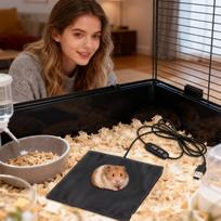 Small Pet Heating Pad Waterproof Adjustable Temp Mat Heated Pet Mat For Birds Hamsters Indoor Outdoor Home Winter Cold Weather China Mainland