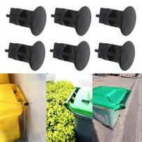 6 vnt. Plastikiniai vyrių kaiščiai 100/120/240L šiukšliadėžių dangčiams, Atsarginės dalys 43 mm ilgio Juodi šiukšliadėžių priedai China Mainland
