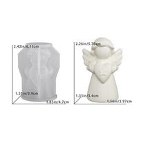 Angel Silicone Mold for Resin Epoxy Candle Making Soap Craft Chocolate Cake Decoration Wedding Christmas DIY Supplies white