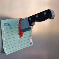3D Funny Axe Knife Fridge Magnet Magnetic Fridge Stickers Novelty Home Decoration Gifts Eye-catching Fridge Halloween Gift Decor