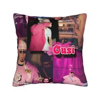 Singer Omar Courtz Primera Musa Square Pillow Case Cushion Covers Zippered Decorative Pillowcase For Seat 40*40Cm Peach skin 18*18(CM)-1Pcs