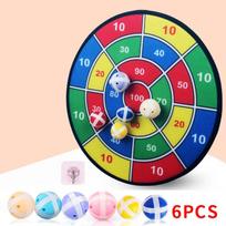 Cloth Dart Board Target Cartoon Pattern Sports Game Toys Useful Sticky Ball Toy  Pitching Game 6 balls