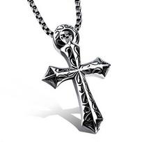 Cross Cross Necklaces Stainless Steel Cross Choker Pendant Retro Cross Clavicle Chains  Unisex StyleA