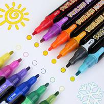 Magic  Silver Outline Pen Double Tip Gold Outline Marker Space Boundery Marker Outline Marker Pen Glitter for Holiday Decor oranžinė