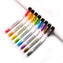 Children Whiteboard Pen With Magnetic Color Whiteboard Marker Erasable Water-based Drawing Marker 12 Pens/Box