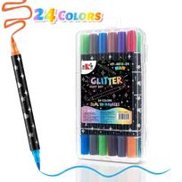 Best-selling Air Paper Glitter Markers Fluorescent Chalk Glitter Curry Pens Watercolor Drawing Gel Pens Plastic 0.5mm Tip 14.5cm