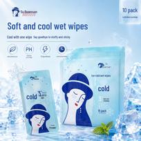 Su Ruan Ruan Large Cooling Wet Wipes - 20x60cm, 10-Pack