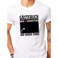 European sizes Men's T-Shirt Mein 65 Geburtstag Crinkle, Casual Round Neck Short Sleeve 2XL balta