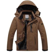 Vyriška žieminė striukė plius aksominė šilto vėjo parkas 6XL plius dydžio juoda žieminė striukė su gobtuvu. L kava
