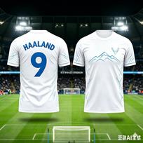 Haaland #9 Futbolo marškinėliai Kalnų elnio žaibo raštas Greitai džiūstantys pralaidūs orui Futbolo treniruočių T-shirt gerbėjams S