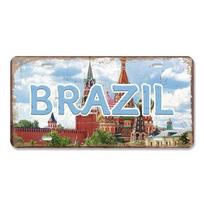 Vintažiniai metaliniai skardos ženklai Dekoracijos Kaimo Sostinės Valstybinio numerio ženklas Retro Amerika Prancūzija Brazilija Turkija Metaliniai plakatai Kavinė Klubas Baras 15x30cm(5.9x7.8inch)