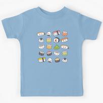 Happy kawaii sushi pattern Kids T-Shirt 150