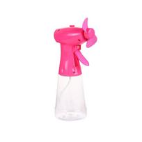 (Pink) Mist Water Spray Fan Portable Handheld Cooling Mist Sprayer Facial Moisturizing rožinė