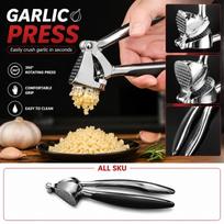 Manual Garlic Press, Alloy Garlic Mincer for Home Kitchen one size sidabras