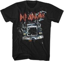 Def Leppard On Through The Glass 18 Wheeler Men's T Shirt Rock Band Music Merch 4XL