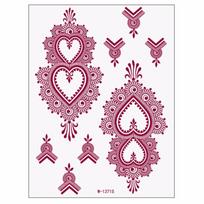 Lace Fake Tattoo Henna Tattoo Stickers Red Mehndi Stickers Red Henna Tattoo Decals  Finger Hand W 1371S