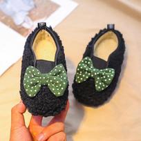 Toddler Kids Winter Warm Fleece Lined Plush Velcro Casual Children Shoes 21 juoda