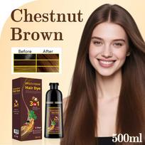 Plant-Based Cross-Border Black Hair Dye for Gray Coverage, Home Use, Colorfast Bubble Formula brown