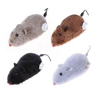 Motion Power Accessories Spring Wind Up Toys Clockwork Toy Cat Dog Playing Toy Plush Mouse Toy Random Color