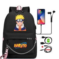 Anime kuprinė mokyklinė kuprinė berniukui mergaitei atgal į mokyklą kuprinė paaugliui studentui vyrams moterims laisvalaikio USB kelioniniai krepšiai