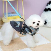 Naminių gyvūnėlių sujungimas ėrienos vilnos paltas krūtinės dirželis rudeninis/žieminis paltas, atspindintis traukos virvė Šiltas audinys šunų parkas šuniuko drabužiai XS