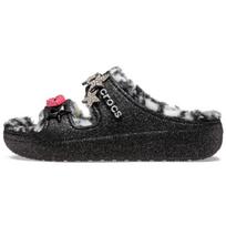 Crocs Classic Cozzzy Disco Blizgūs Šlepetės 'Juodos' Moteriški 37-38 black