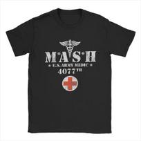 Mash 4077 Summer Oversized Round Neck Harajuku Retro Fashion Mens Short Sleeve Tees High Quality Casual Funny Cotton Men Tops M