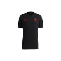 Adidas Manchester United Futbolo Sportiniai Trumpomis Rankovėmis Marškinėliai Vyriški Viršutiniai Drabužiai Juodi GR9579 M