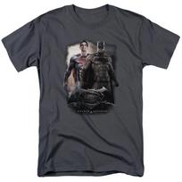 Batman Vs Superman Dawn Mens T Shirt Charcoal Officially Licensed 3XL