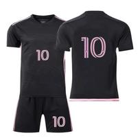 Vaikų futbolo marškinėliai #10 Futbolo marškinėlių komplektas Juodas 16
