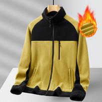 Men's Waterproof Hooded Windbreaker with Fleece Inner Layer - Plus Size, Softshell Jacket for Spring, Autumn, and Winter. 4XL