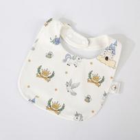 Waterproof Cotton Baby Bib - U-Shaped, Thickened, Enlarged, for Drool and Spit-up