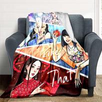 1pc BlackPink, K Pop Flannel Blanket [Cozy Throw Blanket] For Sofa, Bed, Travel, Camping, Livingroom, Office, Couch, Chair, And Bed 80x120cm