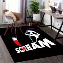 Scream, Ghostface, Knife Office Carpet Soft Polyester Entrance Carpet Washable Non slip Machine Wash 60cm by 90cm