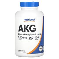 Nutricost, AKG (alpha-ketoglutarate), 1,000 mg, 240 capsules (500 mg per capsule)