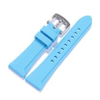22mm 24mm 26mm Aukščiausios kokybės guminė laikrodžio apyrankė Laikrodžio apyrankės Panerai Sport Laikrodžiams Atspari vandeniui Kvėpuojanti Apyrankė Vyrams Moterims 18mm šviesiai mėlyna spalva