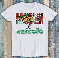 Meksika 86 Pasaulio taurė Futbolas 80s 90s Futbolas Argentina Dovana Marškinėliai T marškinėliai M1523 4XL