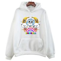 The Amazing World of Gumball Graphic Printi Sweatshirt Gumball Funny Anime Pullovers Autumn Soft Fleece Hoodies Unisex Clothes 4XL