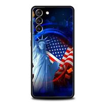Amerikos Jungtinių Valstijų Vėliavos Telefono Dėklas Samsung Galaxy S26 Ultra S25 Plus S24 FE S23 S22 5G S21 S20 Dangtelis Juodas Minkštas S22 Plus 5G blue