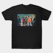 Men Black Print T-shirt Turf Talk No-Cut Transfer Paper Print Cotton Tshirt L juoda